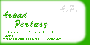 arpad perlusz business card